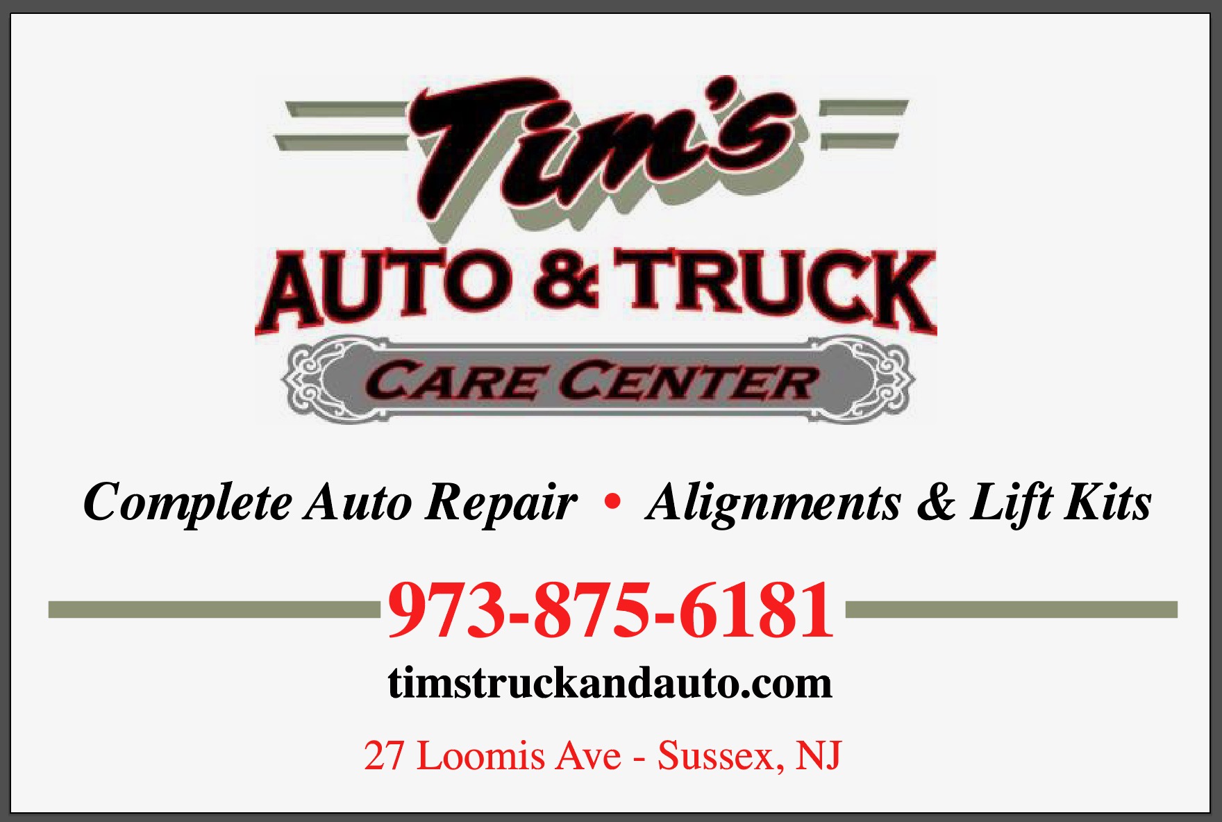 Tim's Auto Truck Care Center